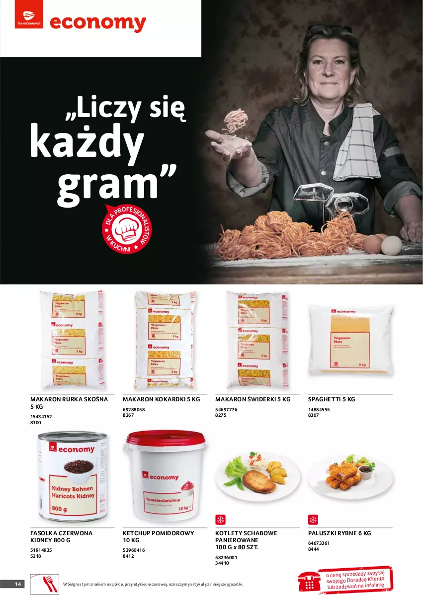 Gazetka promocyjna Selgros - Oferta gastronomiczna - ważna 19.08 do 01.09.2021 - strona 14 - produkty: Fa, Gra, Ketchup, Kotlet, LG, Makaron, Paluszki rybne, Spaghetti