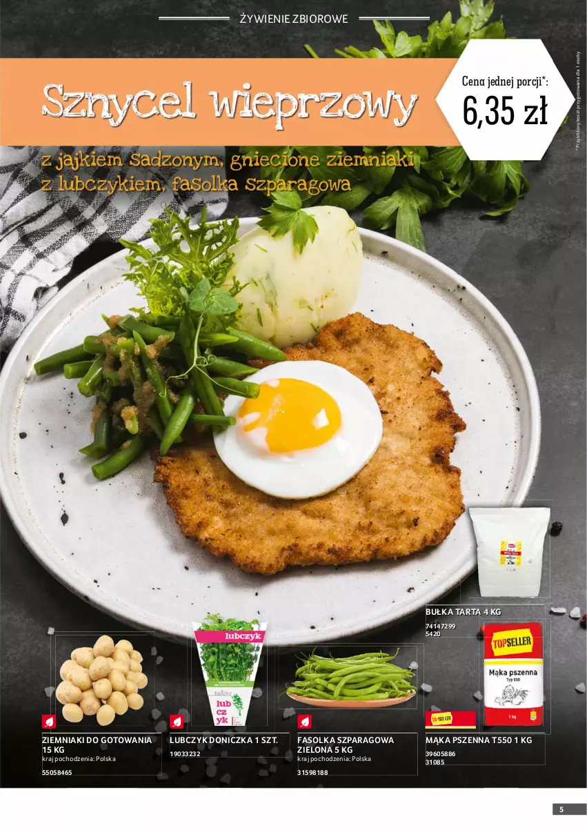 Gazetka promocyjna Selgros - Oferta gastronomiczna - ważna 19.08 do 01.09.2021 - strona 5 - produkty: Bułka, Bułka tarta, Fa, Kosz, Mąka, Mąka pszenna, Por, Tarta, Ziemniaki