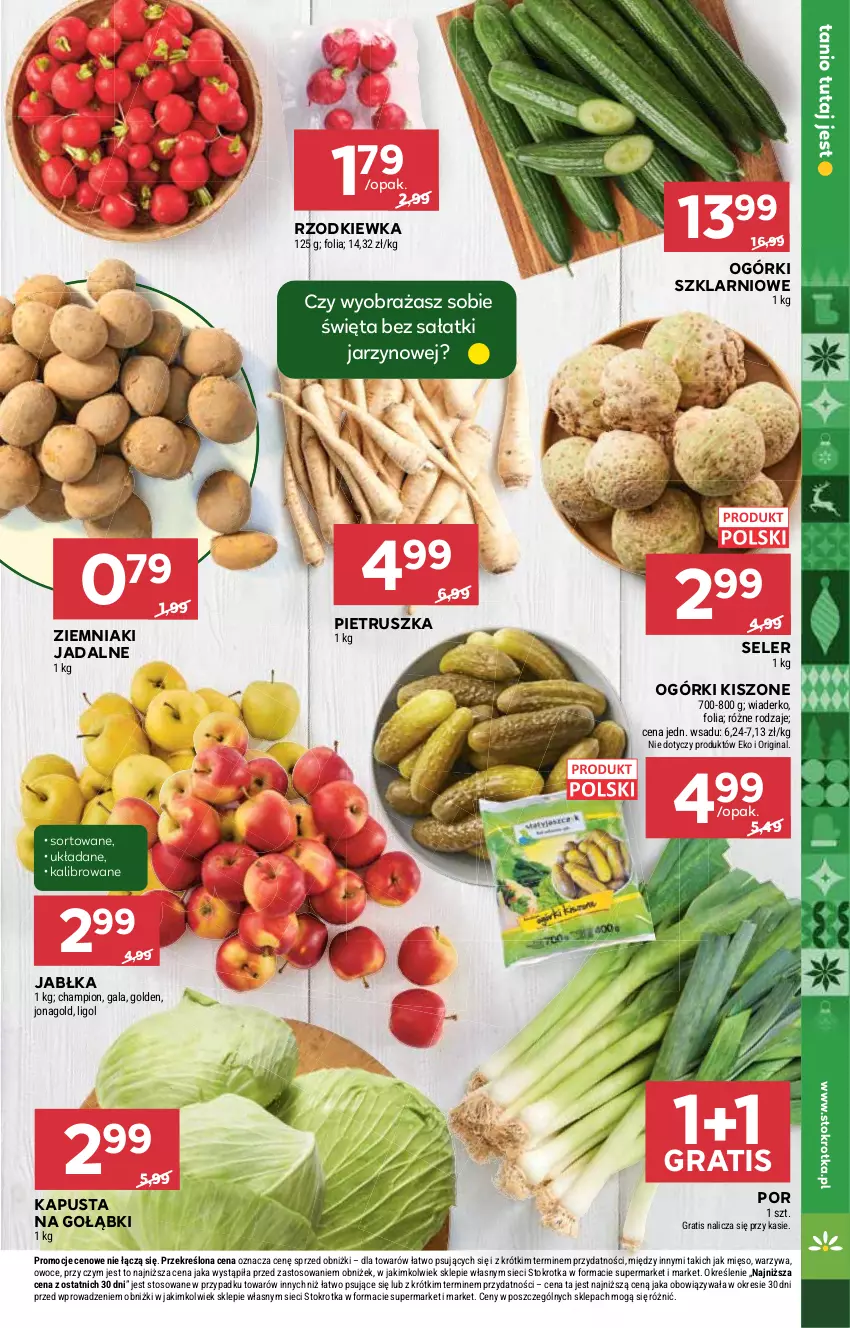 Gazetka promocyjna Stokrotka - Supermarket - ważna 18.12 do 21.12.2025 - strona 11 - produkty: Gala, Gin, Gra, Jabłka, Jonagold, Ligol, Mięso, Owoce, Pietruszka, Por, Rzodkiewka, Sałat, Warzywa, Ziemniaki