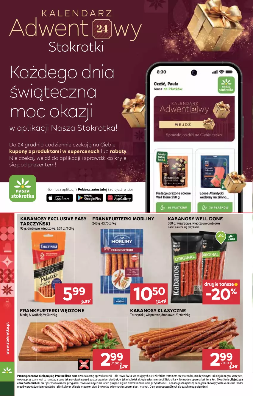 Gazetka promocyjna Stokrotka - Supermarket - ważna 18.12 do 21.12.2025 - strona 12 - produkty: Frankfurterki, Kabanos, Mięso, Morliny, Owoce, Tarczyński, Warzywa