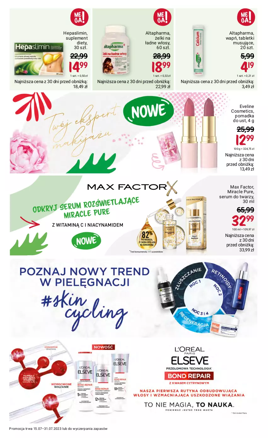 Gazetka promocyjna Rossmann - 15 lipca - ważna 15.07 do 31.07.2023 - strona 14 - produkty: Eveline, Fa, Max Factor, Mus, Pur, Rum, Ser, Serum, Serum do twarzy, Suplement diety, Tablet, Tabletki musujące