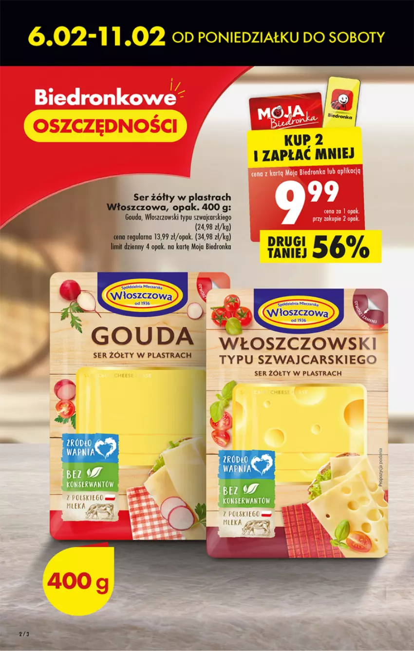 Gazetka promocyjna Biedronka - Gazetka - Biedronka.pl - ważna 06.02 do 11.02.2023 - strona 2 - produkty: Cars, Dron, Gouda, Ser, Tran, Włoszczowski