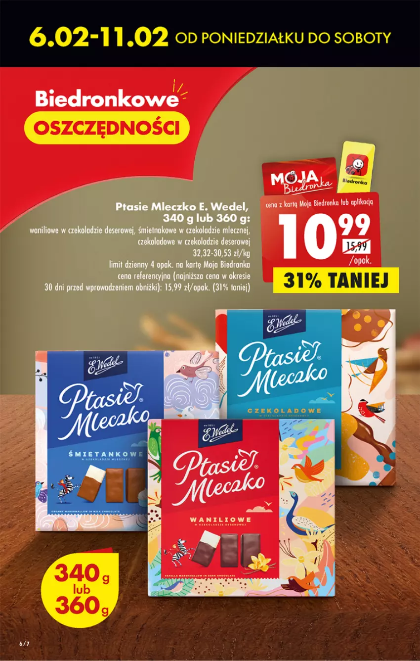 Gazetka promocyjna Biedronka - Gazetka - Biedronka.pl - ważna 06.02 do 11.02.2023 - strona 6 - produkty: Deser, Dron, Mleczko, Ocet, Ptasie mleczko, Ser