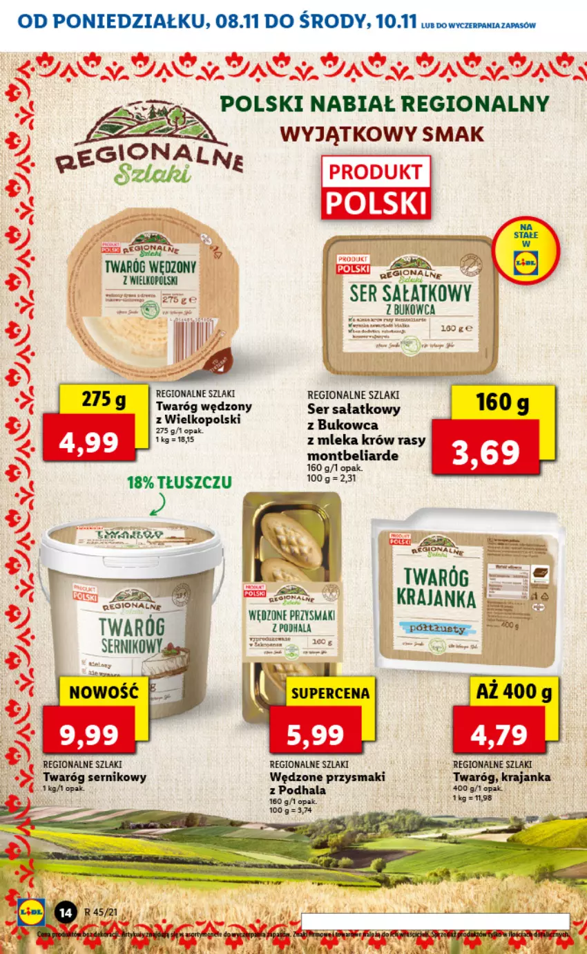 Gazetka promocyjna Lidl - GAZETKA - ważna 08.11 do 10.11.2021 - strona 14 - produkty: Por, Przysmaki, Sałat, Ser, Twaróg