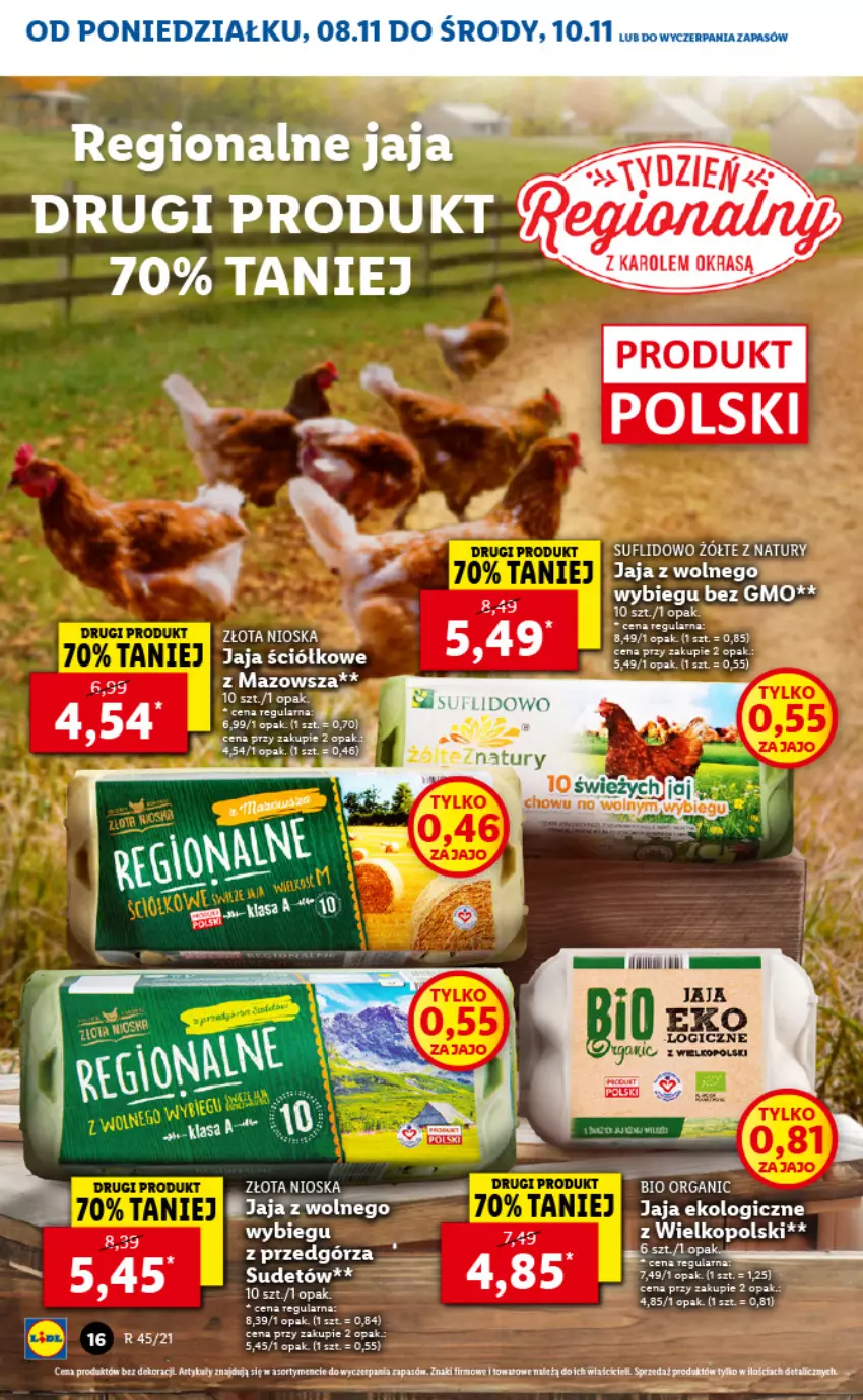 Gazetka promocyjna Lidl - GAZETKA - ważna 08.11 do 10.11.2021 - strona 16 - produkty: Jaja, Jaja z wolnego wybiegu, Tera