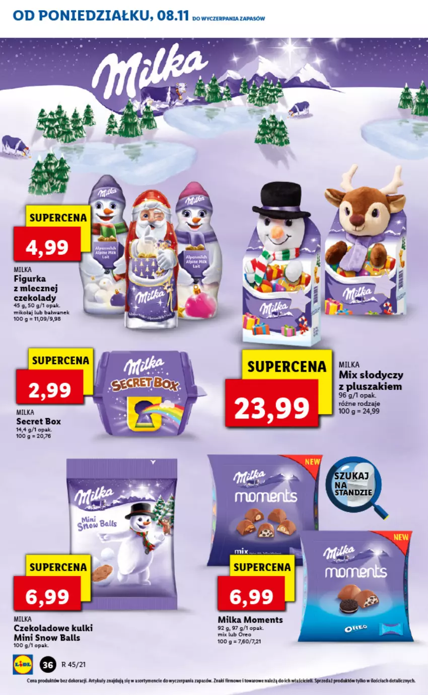 Gazetka promocyjna Lidl - GAZETKA - ważna 08.11 do 10.11.2021 - strona 36 - produkty: Milka, Moments, Pluszak