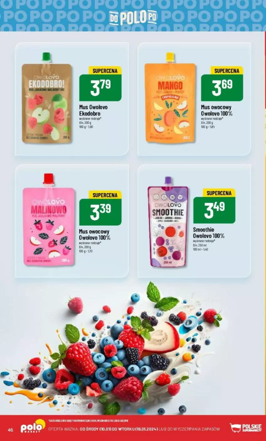 Gazetka promocyjna PoloMarket - ważna 10.01 do 16.01.2024 - strona 41 - produkty: LG, Mus, Smoothie