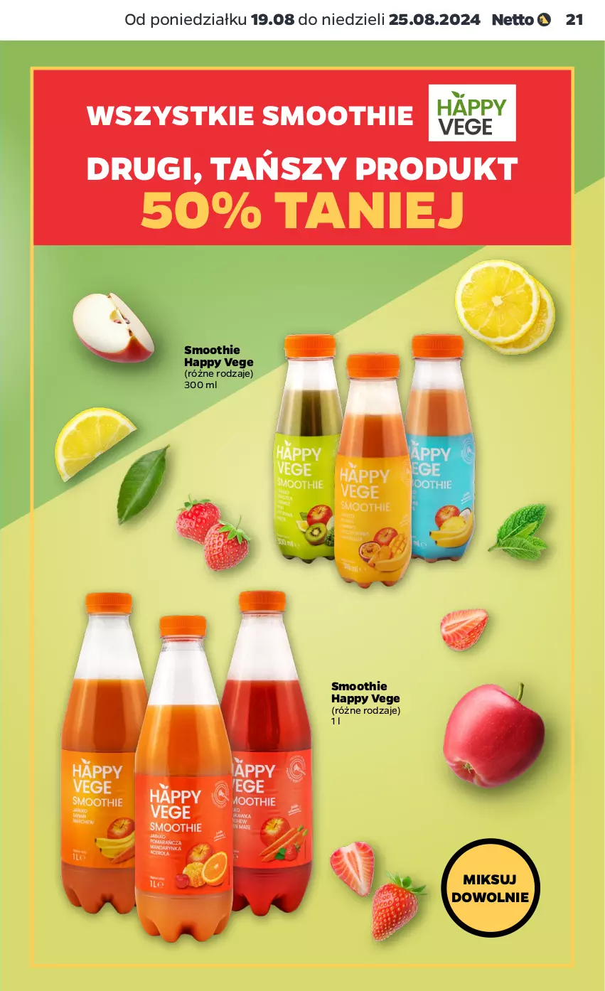 Gazetka promocyjna Netto - Artykuły spożywcze - ważna 19.08 do 25.08.2024 - strona 21 - produkty: Smoothie