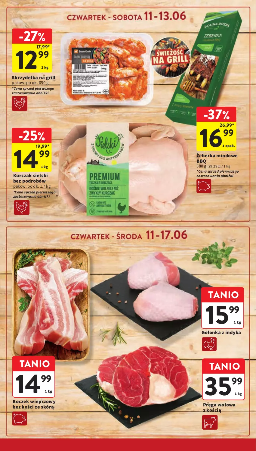 Gazetka promocyjna Intermarche - Gazetka Intermarche - ważna 11.06 do 17.06.2026 - strona 18 - produkty: Boczek, Boczek wieprzowy, Golonka z indyka, Grill, Kurczak, Pręga wołowa