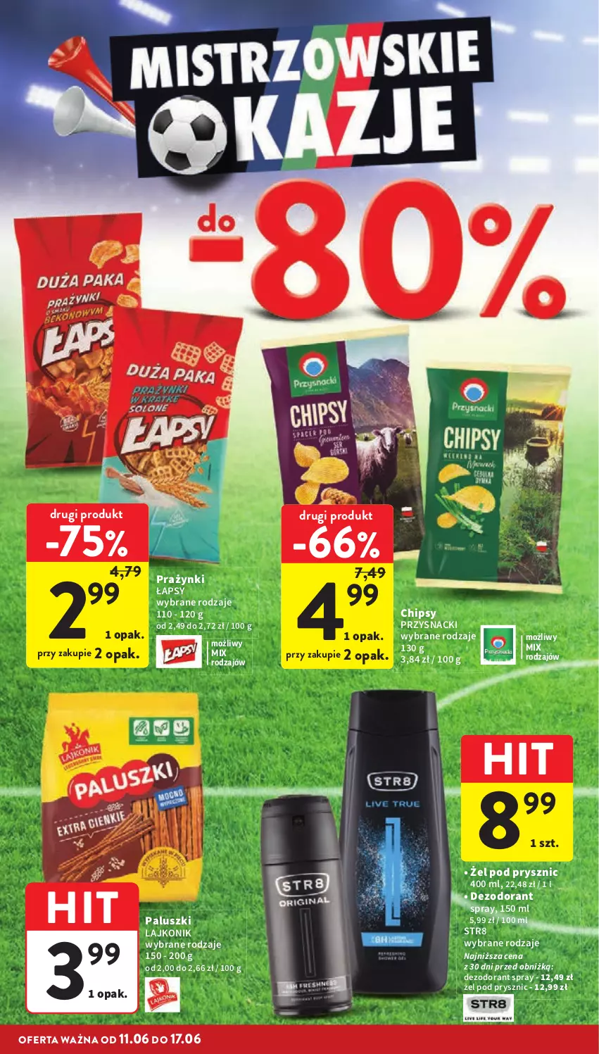 Gazetka promocyjna Intermarche - Gazetka Intermarche - ważna 11.06 do 17.06.2026 - strona 2 - produkty: Chipsy, Dezodorant, Lajkonik, Przysnacki, Str8