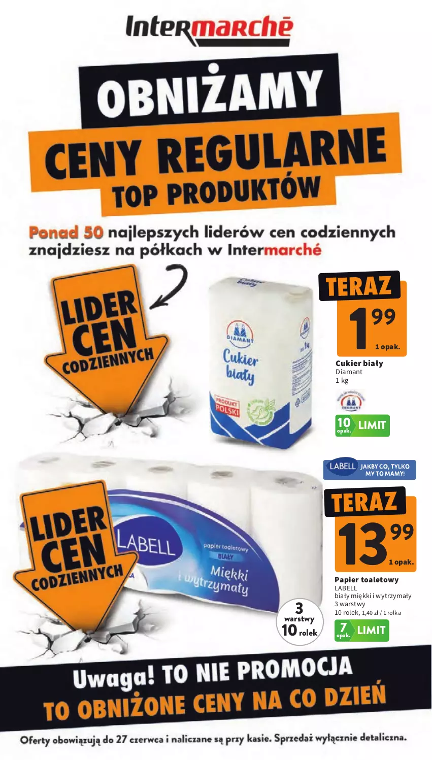 Gazetka promocyjna Intermarche - Gazetka Intermarche - ważna 11.06 do 17.06.2026 - strona 22 - produkty: Bell, Cukier, Diamant, Papier, Papier toaletowy, Tera