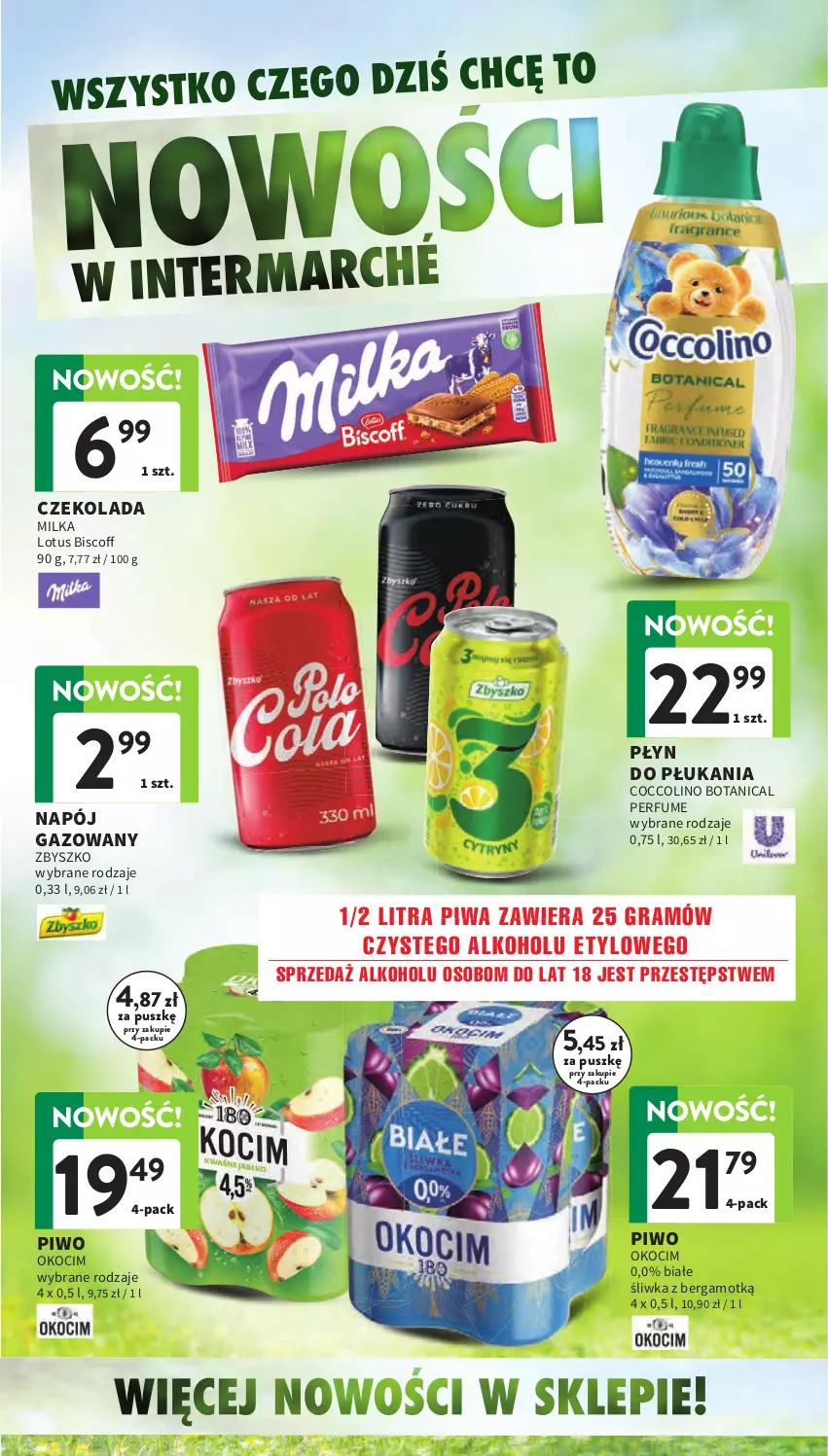 Gazetka promocyjna Intermarche - Gazetka Intermarche - ważna 11.06 do 17.06.2026 - strona 23 - produkty: Coccolino, Czekolada, Gra, Koc, Milka, Napój, Napój gazowany, Okocim, Perfum, Piwa, Piwo, Płyn do płukania