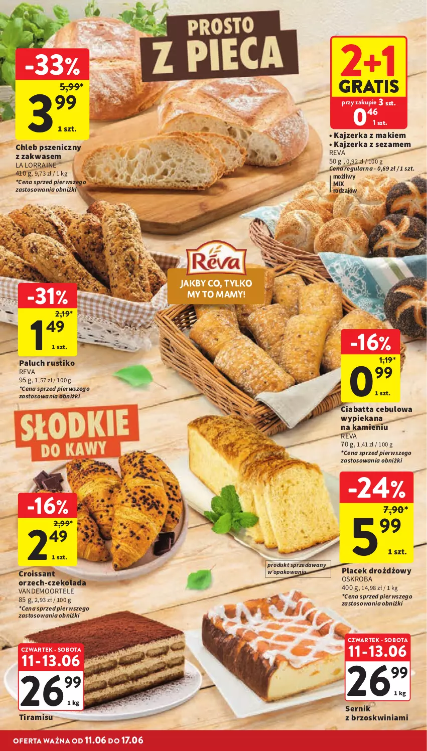 Gazetka promocyjna Intermarche - Gazetka Intermarche - ważna 11.06 do 17.06.2026 - strona 24 - produkty: Chleb, Ciabatta, Croissant, Czekolada, Gra, Kajzerka, Rust, Ser, Sezam