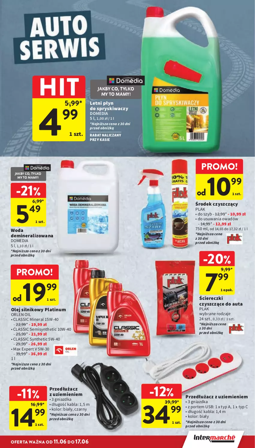 Gazetka promocyjna Intermarche - Gazetka Intermarche - ważna 11.06 do 17.06.2026 - strona 45 - produkty: Olej, Olej silnikowy, Płyn do spryskiwaczy, Por, Woda