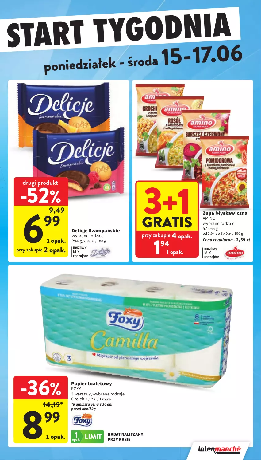 Gazetka promocyjna Intermarche - Gazetka Intermarche - ważna 11.06 do 17.06.2026 - strona 47 - produkty: Delicje, Foxy, Gra, Papier, Papier toaletowy, Zupa