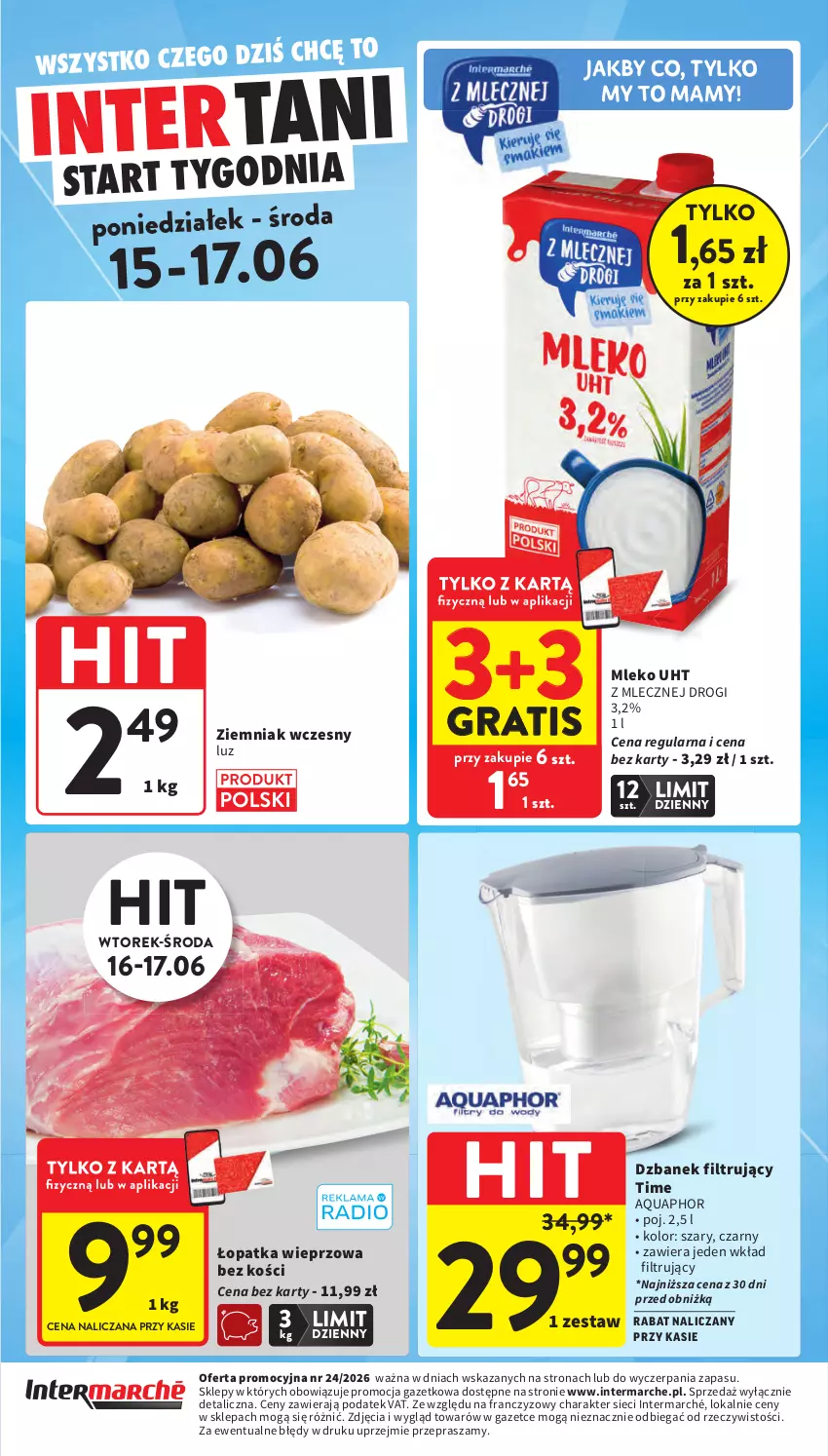 Gazetka promocyjna Intermarche - Gazetka Intermarche - ważna 11.06 do 17.06.2026 - strona 48 - produkty: Aquaphor, Dzbanek, Dzbanek filtrujący, Gra, Mleko, Wkład filtrujący