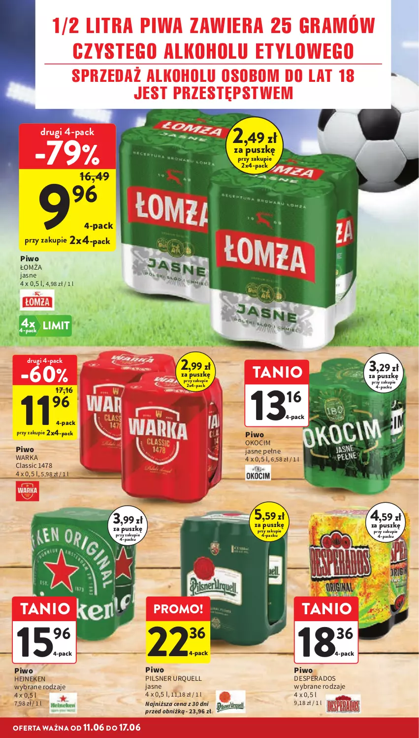 Gazetka promocyjna Intermarche - Gazetka Intermarche - ważna 11.06 do 17.06.2026 - strona 8 - produkty: Desperados, Gra, Heineken, Koc, Okocim, Pilsner Urquell, Piwa, Piwo, Warka