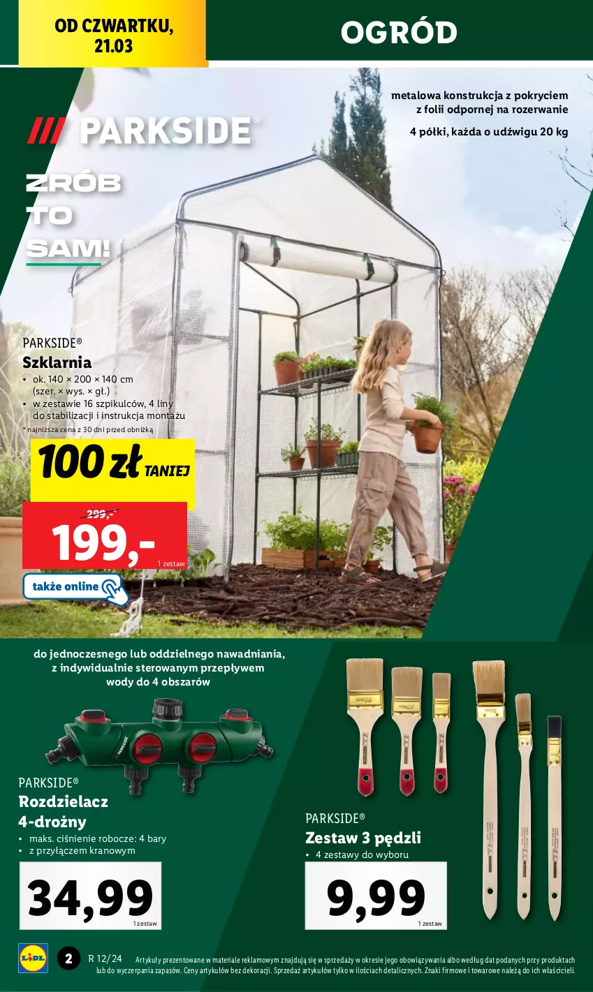 Gazetka promocyjna Lidl - KATALOG PARKSIDE - ważna 23.03 do 24.03.2024 - strona 2 - produkty: Dźwig, Ogród, Parkside, Por