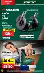 Gazetka promocyjna Lidl - KATALOG PARKSIDE - Gazetka - ważna od 24.03 do 24.03.2024 - strona 12 - produkty: Piec, Parkside, Ekrany, Przewód, Szlifierka, Ogród, Akumulator