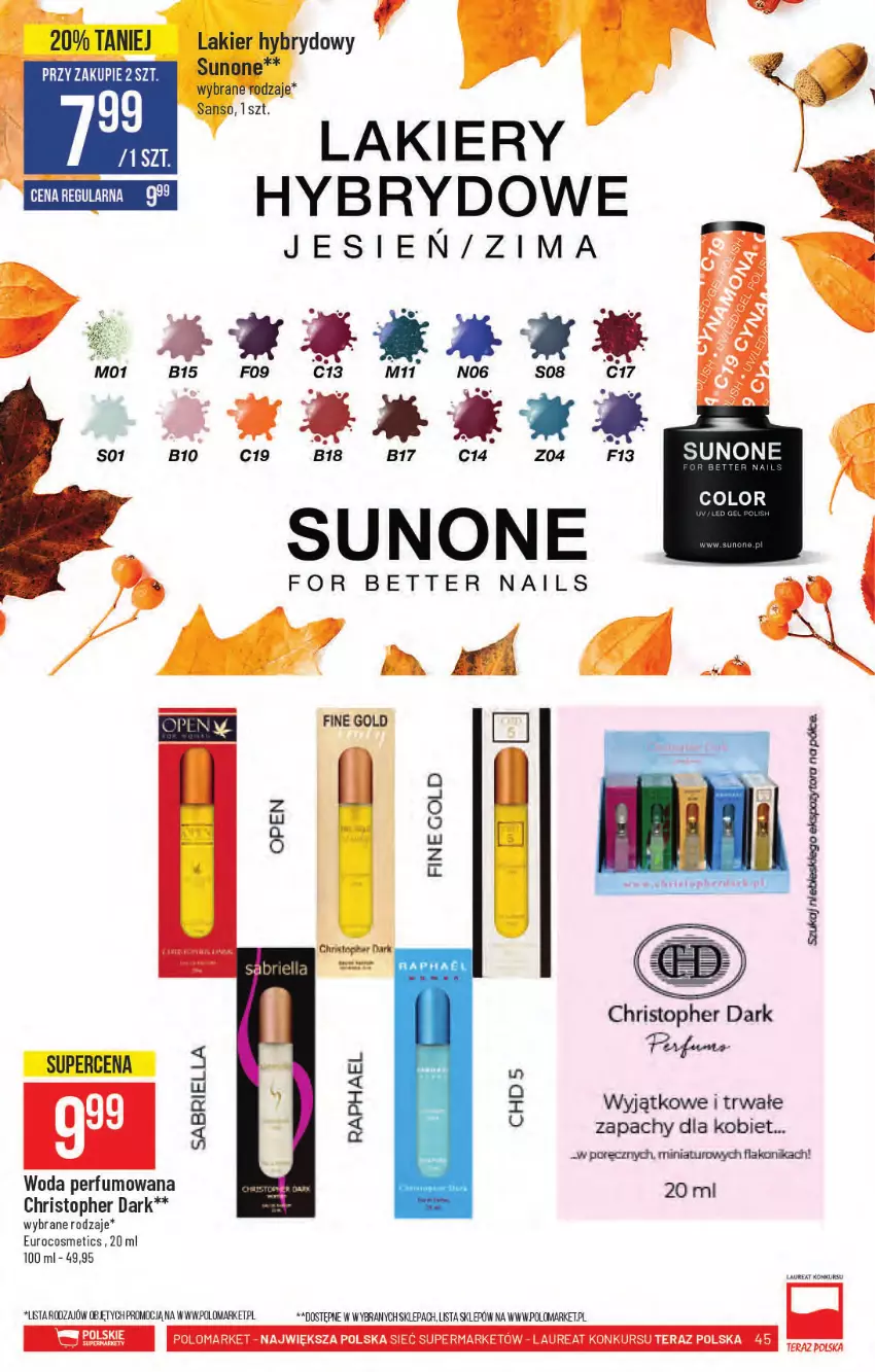 Gazetka promocyjna PoloMarket - Gazetka pomocyjna - ważna 06.10 do 12.10.2021 - strona 45 - produkty: Fa, Lakier, Laur, Perfum, Por, Tera, Top, Woda, Woda perfumowana