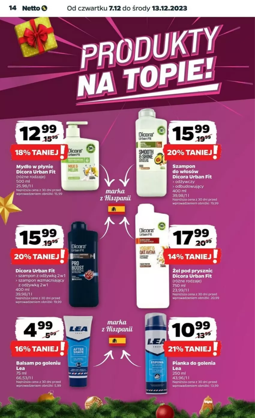 Gazetka promocyjna Netto - ważna 07.12 do 13.12.2023 - strona 6 - produkty: Balsam po goleniu, Pianka do golenia, Szampon