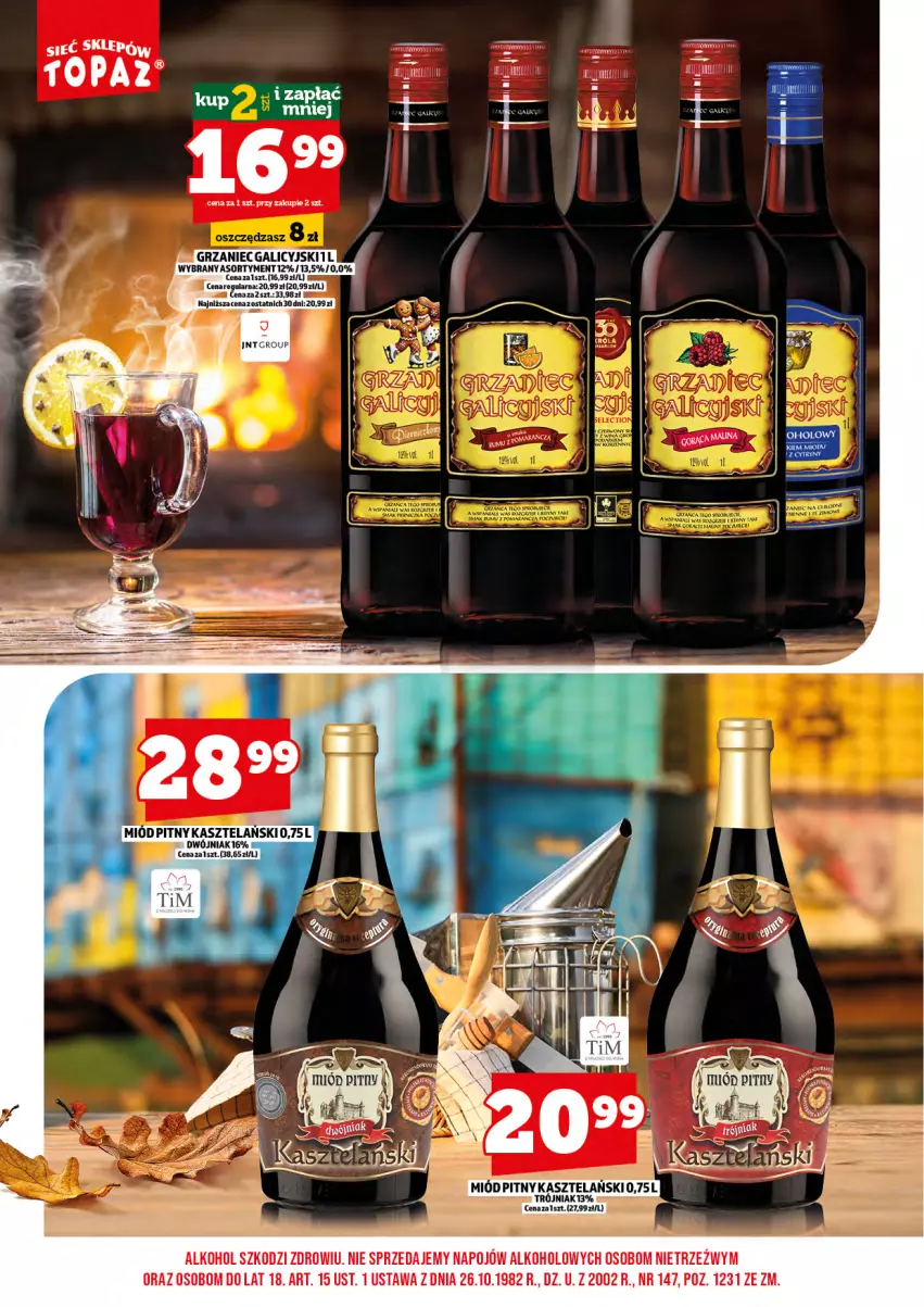 Gazetka promocyjna Topaz - Gazetka - ważna 17.10 do 31.10.2025 - strona 18 - produkty: Grzaniec Galicyjski, Top