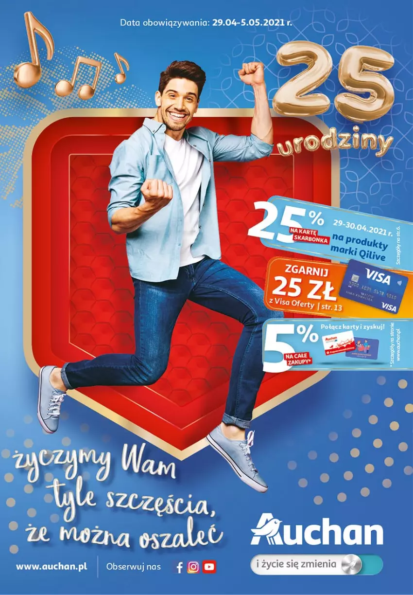 Gazetka promocyjna Auchan - 25 Urodziny #2 Hipermarkety - ważna 29.04 do 05.05.2021 - strona 1