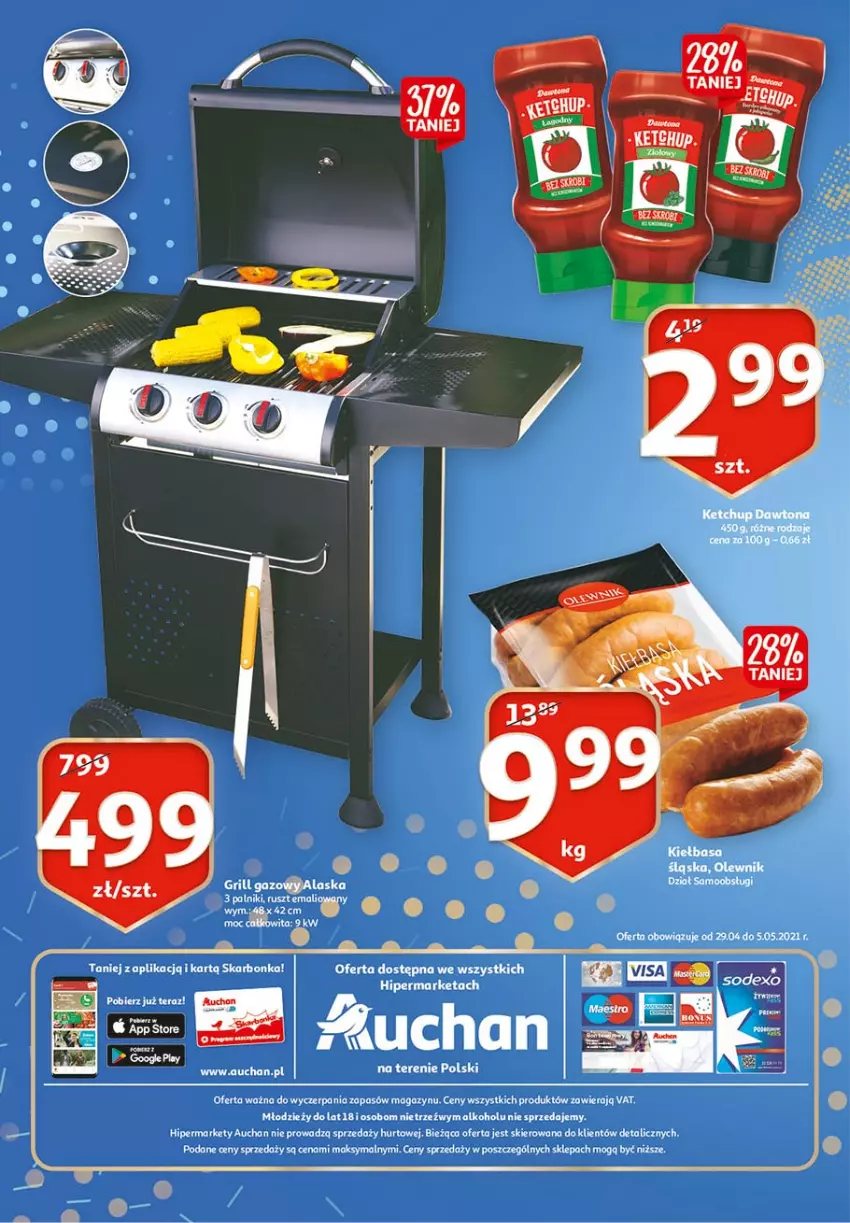 Gazetka promocyjna Auchan - 25 Urodziny #2 Hipermarkety - ważna 29.04 do 05.05.2021 - strona 16 - produkty: Grill, Grill gazowy, Olewnik, Tera