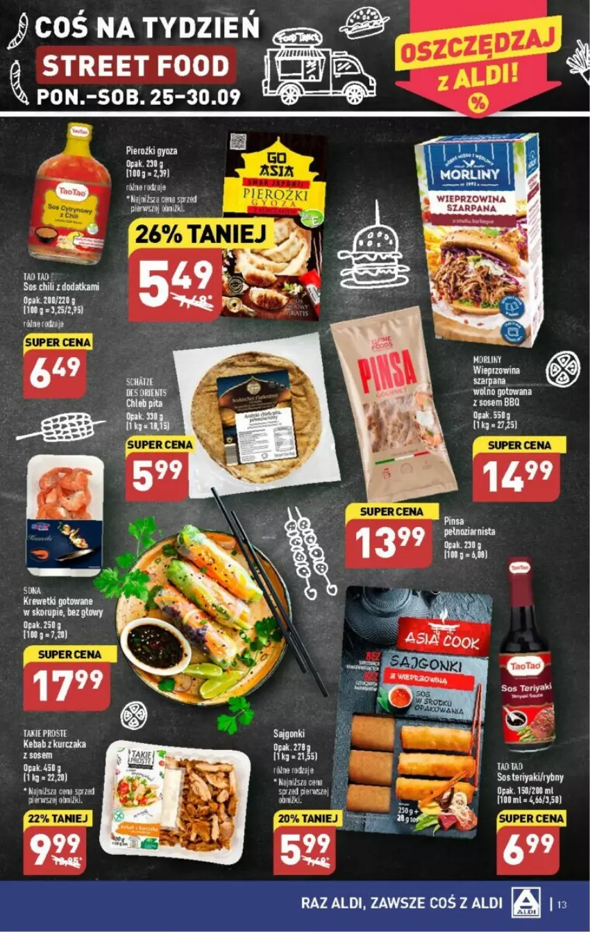 Gazetka promocyjna Aldi - ważna 25.09 do 30.09.2023 - strona 5 - produkty: Kebab, Kebab z kurczaka, Kurczak, Sos, Wieprzowina