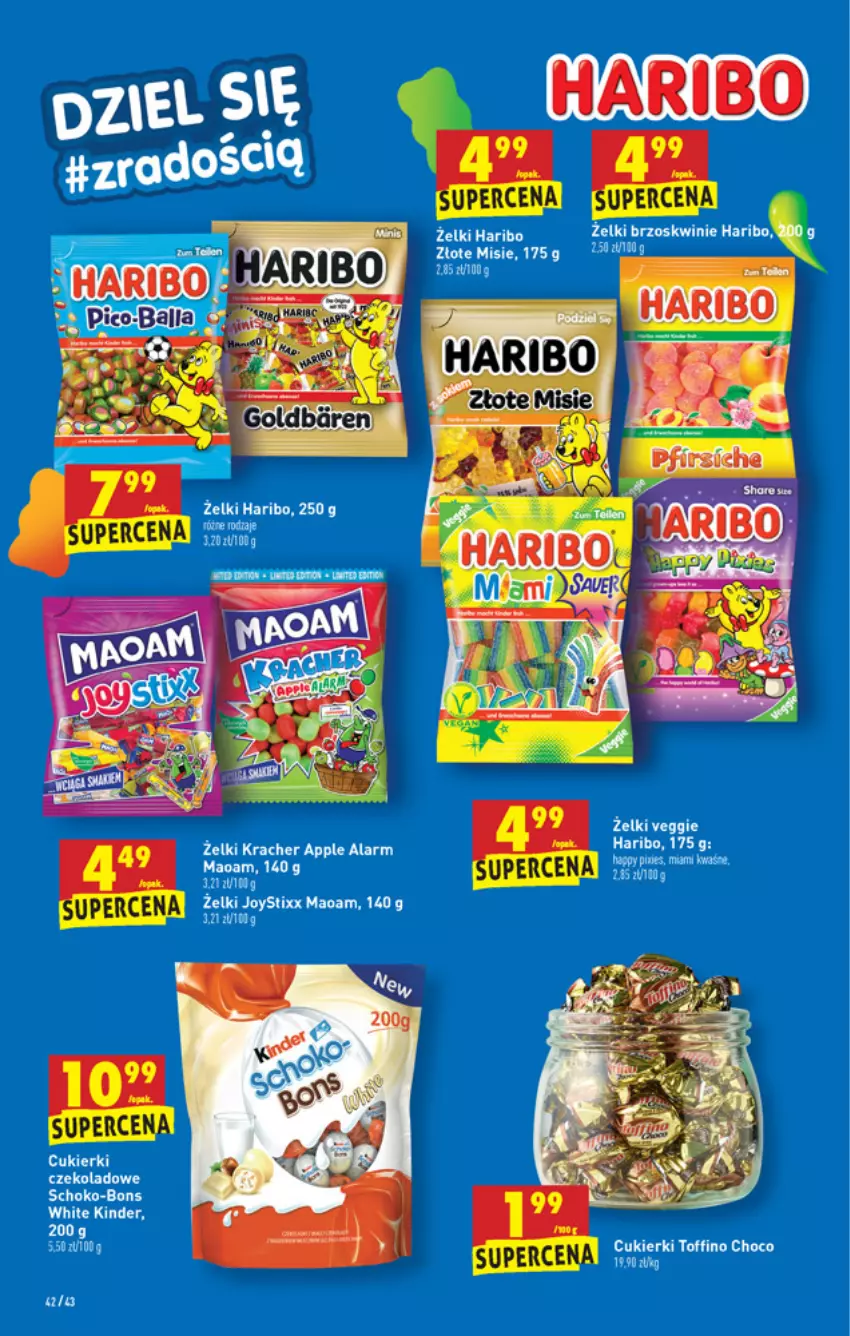 Gazetka promocyjna Biedronka - W tym tygodniu - ważna 08.07 do 14.07.2021 - strona 42 - produkty: Brzoskwinie, Cukier, Cukierki, Haribo, Toffino