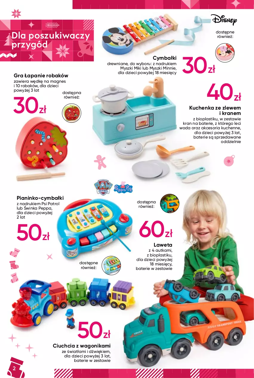 Gazetka promocyjna Pepco - Katalog prezentowy - ważna 02.11 do 24.12.2022 - strona 2 - produkty: Dzieci, Gra, Inka, Minnie, Mysz, Psi Patrol, Woda, Zlew