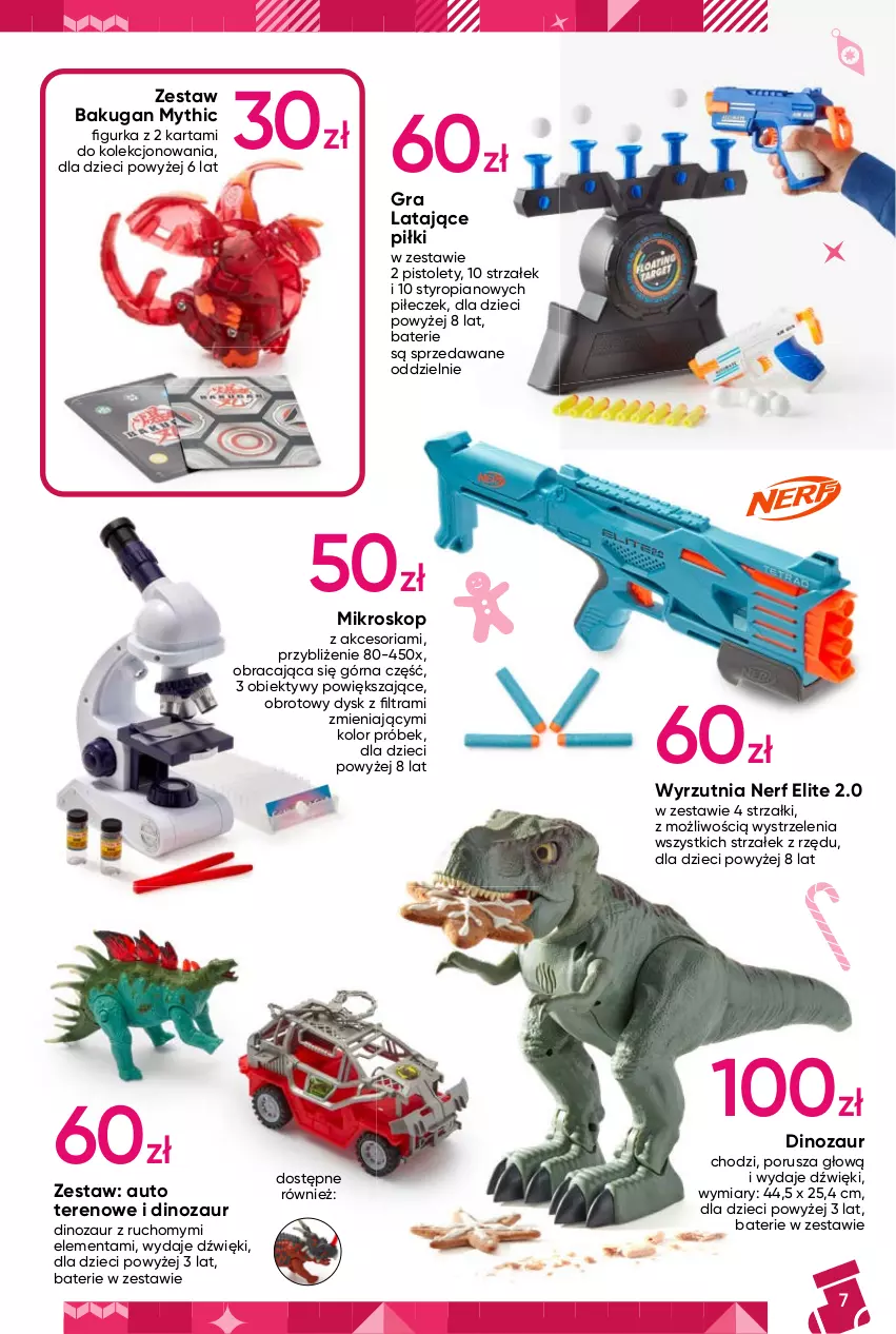 Gazetka promocyjna Pepco - Katalog prezentowy - ważna 02.11 do 24.12.2022 - strona 7 - produkty: Dinozaur, Dzieci, Gra, Mikroskop, Nerf, Obiektyw, Pistolet, Por, Wyrzutnia