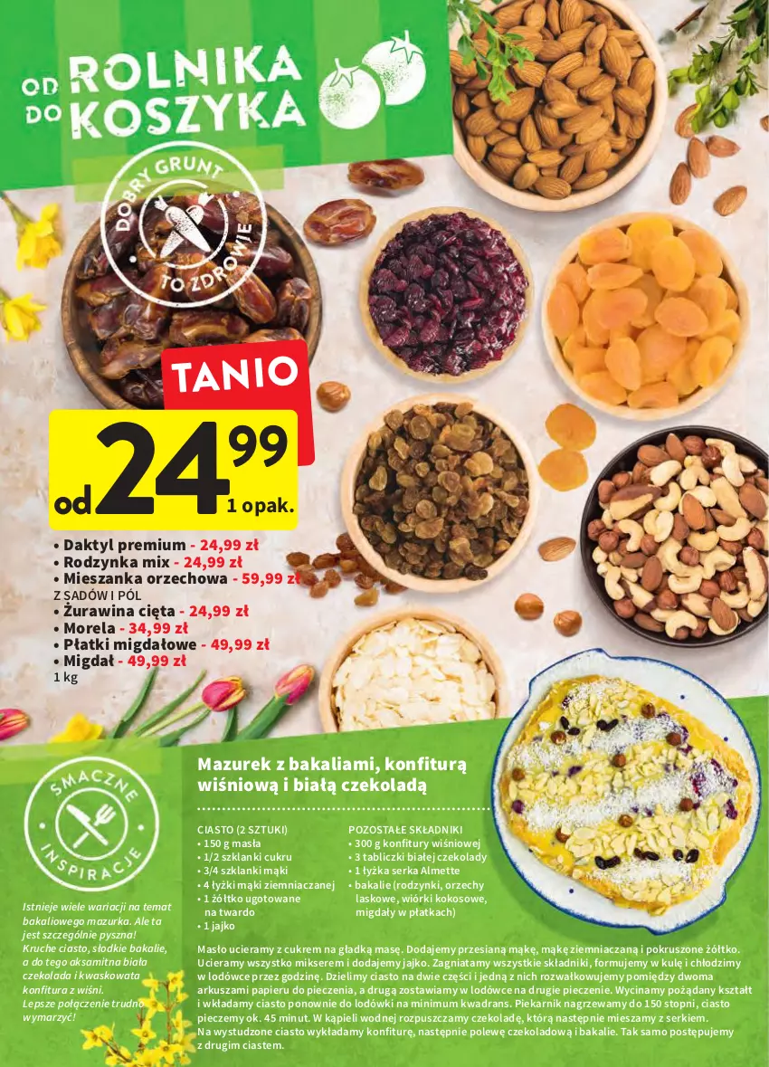 Gazetka promocyjna Intermarche - Świąteczne sprzątanie - ważna 31.03 do 06.04.2022 - strona 10 - produkty: Aksam, Almette, Czekolada, Kokos, Konfitura, Lanki, Masło, Mieszanka orzechowa, Migdały, Mikser, Morela, Papier, Piec, Piekarnik, Rodzynki, Ser, Top, Wiórki kokosowe