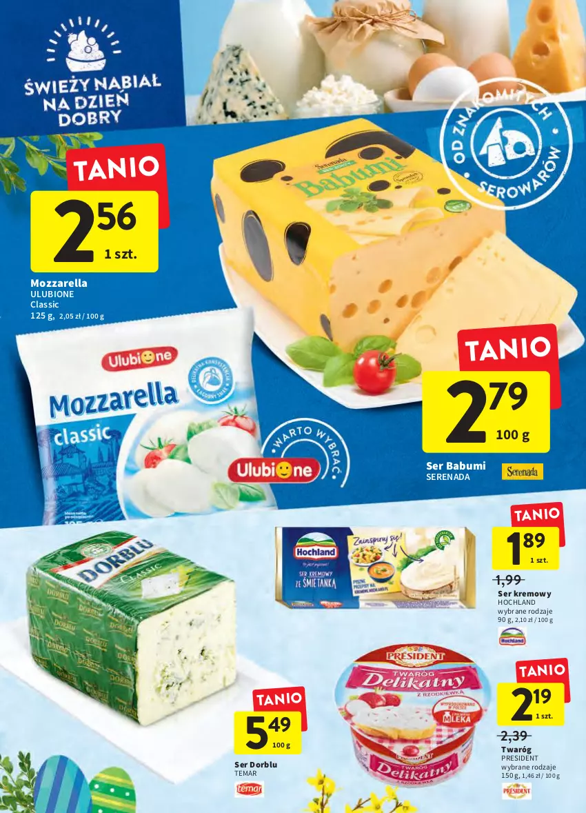 Gazetka promocyjna Intermarche - Świąteczne sprzątanie - ważna 31.03 do 06.04.2022 - strona 22 - produkty: Hochland, Mozzarella, Ser, Twaróg