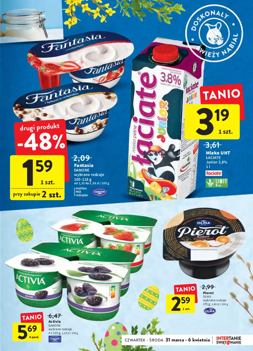 Gazetka promocyjna Intermarche - Świąteczne sprzątanie - ważna 31.03 do 06.04.2022 - strona 23 - produkty: Activia, Danone, Fa, Fanta, Mleko, Olma