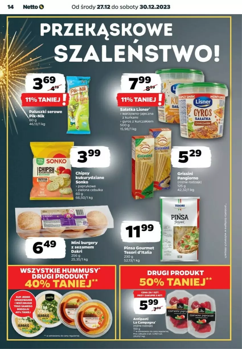 Gazetka promocyjna Netto - ważna 27.12 do 30.12.2023 - strona 6 - produkty: Burger, Fa, Gyros, Hummus, Kurczak, Mus, Ser, Sezam, Szal