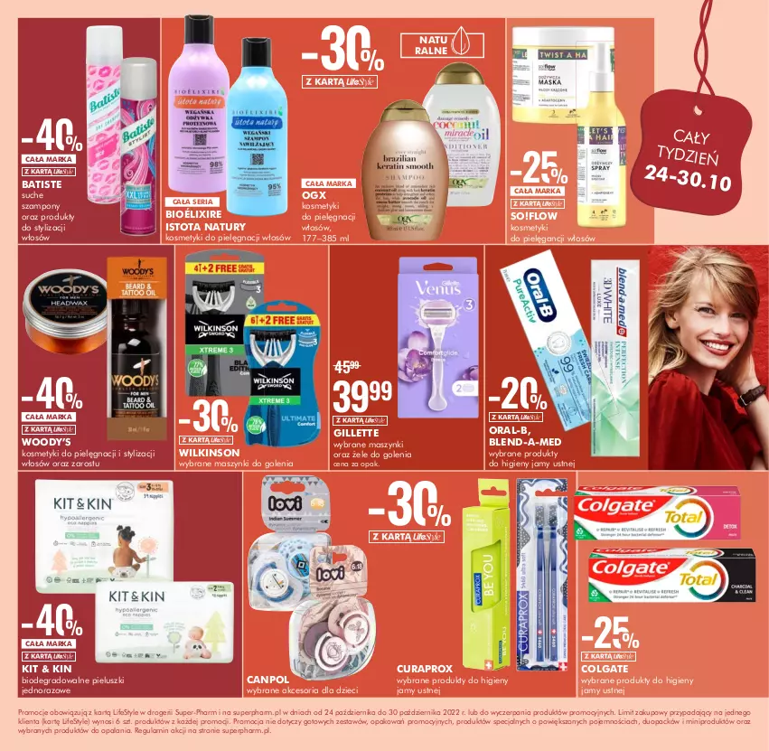 Gazetka promocyjna Super Pharm - Gazetka - ważna 24.10 do 30.10.2022 - strona 9 - produkty: Batiste, Blend-a-Med, Canpol, Colgate, Curaprox, Dzieci, Gillette, LG, Ser, Szampon