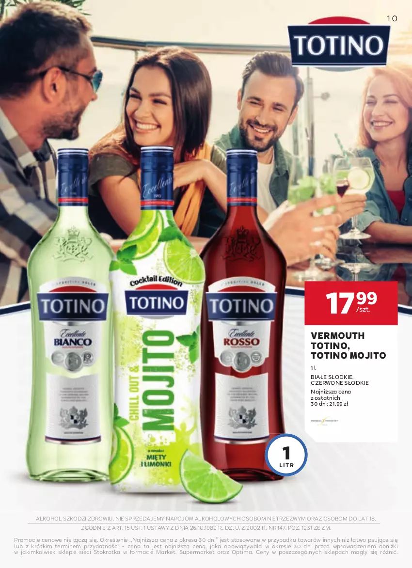 Gazetka promocyjna Stokrotka - W dobrym smaku! - ważna 13.08 do 10.09.2025 - strona 10 - produkty: Optima, Vermouth