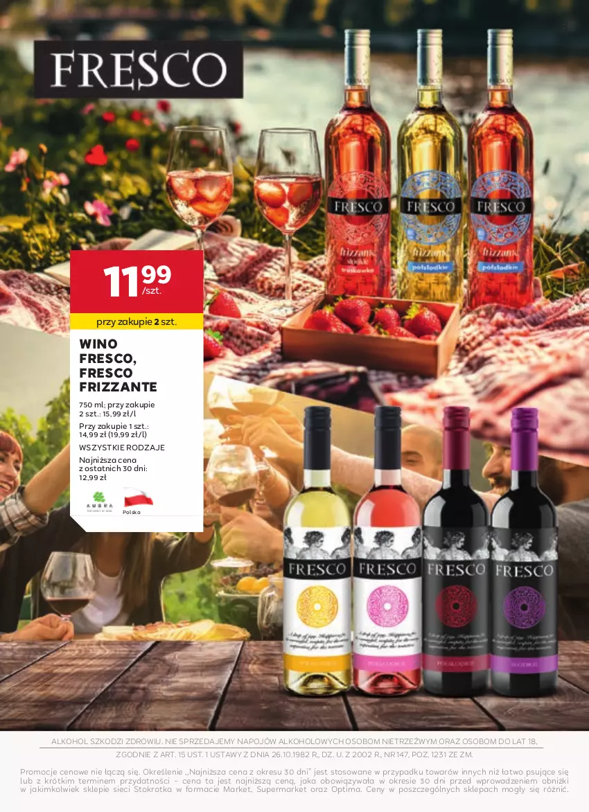 Gazetka promocyjna Stokrotka - W dobrym smaku! - ważna 13.08 do 10.09.2025 - strona 8 - produkty: Fresco, Optima, Wino