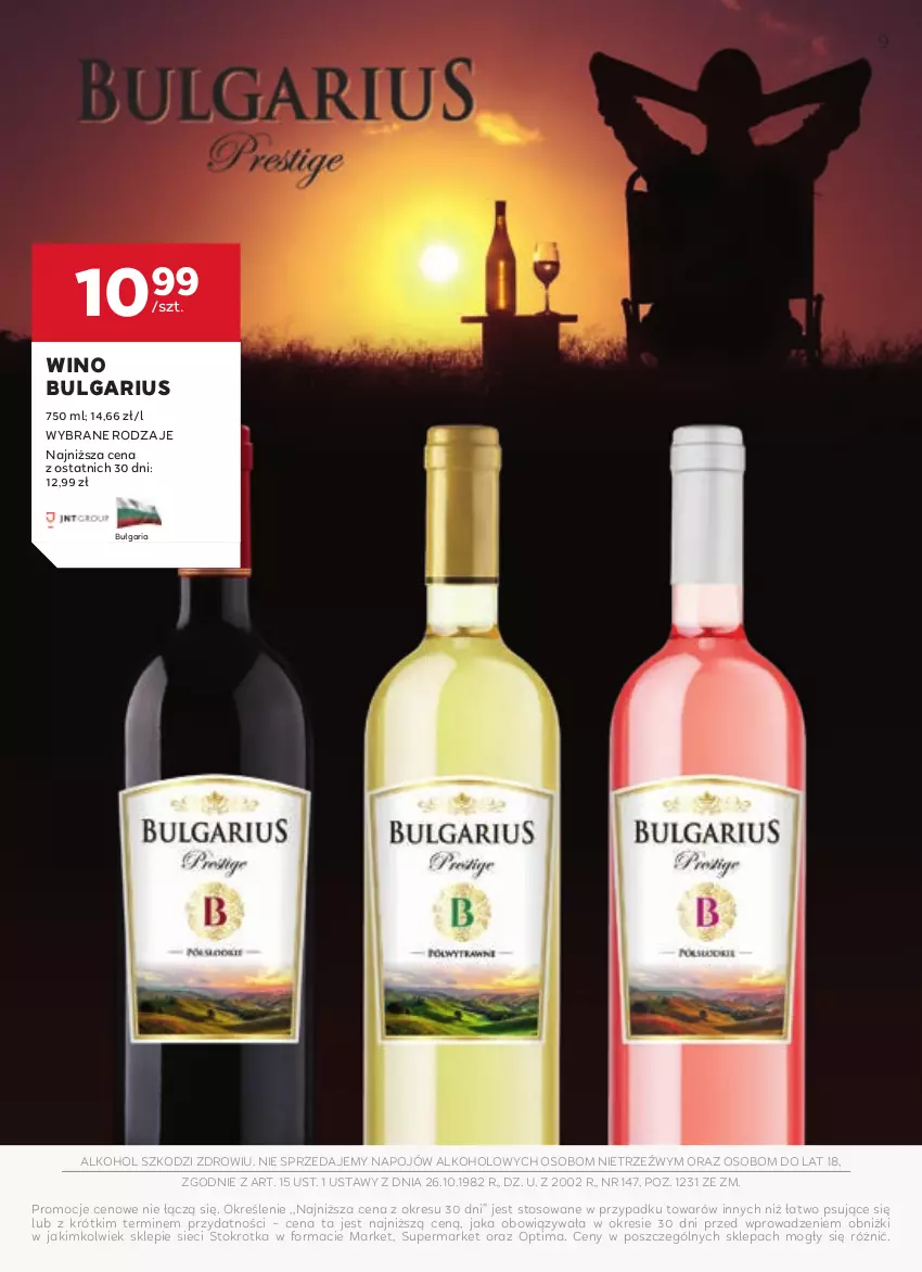 Gazetka promocyjna Stokrotka - W dobrym smaku! - ważna 13.08 do 10.09.2025 - strona 9 - produkty: LG, Optima, Wino