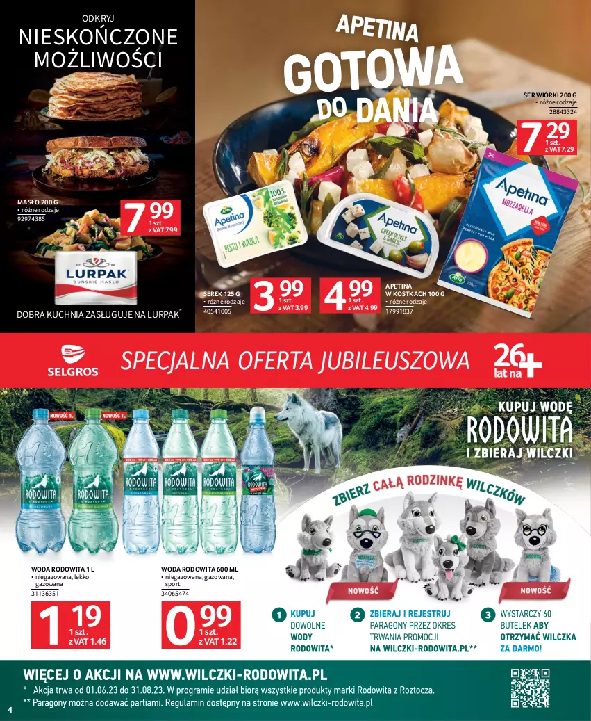 Gazetka promocyjna Selgros - Specjalna oferta jubileuszowa - ważna 27.07 do 09.08.2023 - strona 4 - produkty: Kuchnia, Lurpak, Masło, Por, Ser, Serek, Sport, Woda