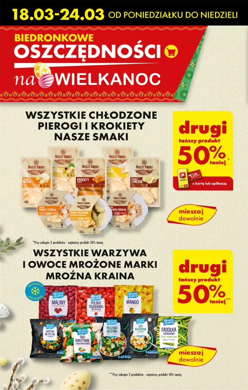 Gazetka promocyjna Biedronka - Od poniedzialku - ważna 18.03 do 23.03.2024 - strona 12 - produkty: Fa, Krokiety, Maliny, Mango, Owoce, Pierogi, Truskawki, Warzywa, Warzywa i owoce