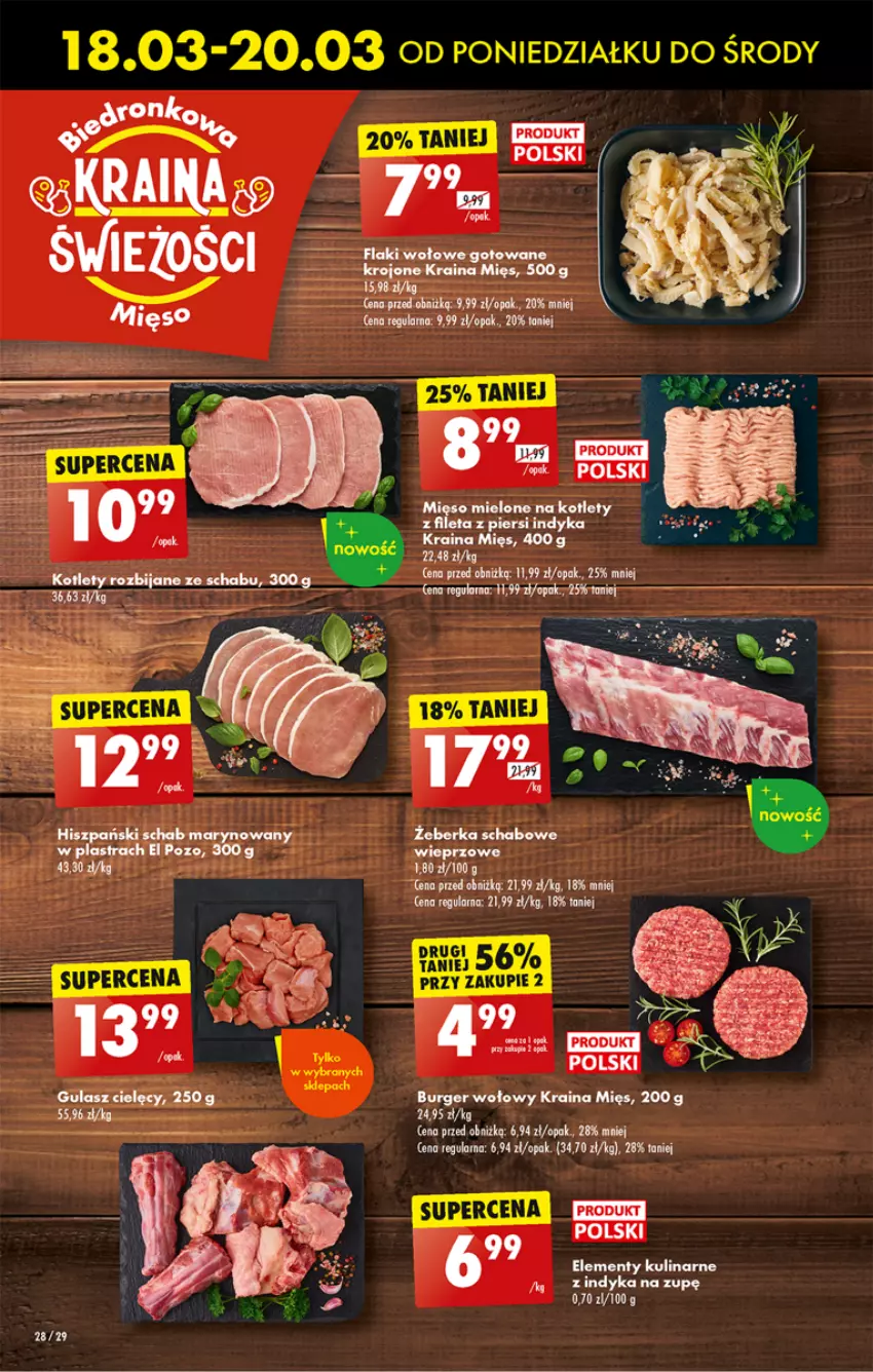 Gazetka promocyjna Biedronka - Od poniedzialku - ważna 18.03 do 23.03.2024 - strona 34 - produkty: Burger, Kotlet, LG, Mięso, Mięso mielone