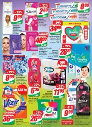 Gazetka promocyjna Dino - Gazetka - Gazetka - ważna od 23.11 do 23.11.2021 - strona 19 - produkty: Pur, Pantene, Pampers, Papier, Bref, Pieluchy, Majtki, Pasta do zębów, Discreet, Tenex, Vizir, Płyn do płukania, Szampon, Płyn do mycia, Pieluchomajtki, Wkładki, Lenor, Sensodyne, Szczoteczka, Dermofuture