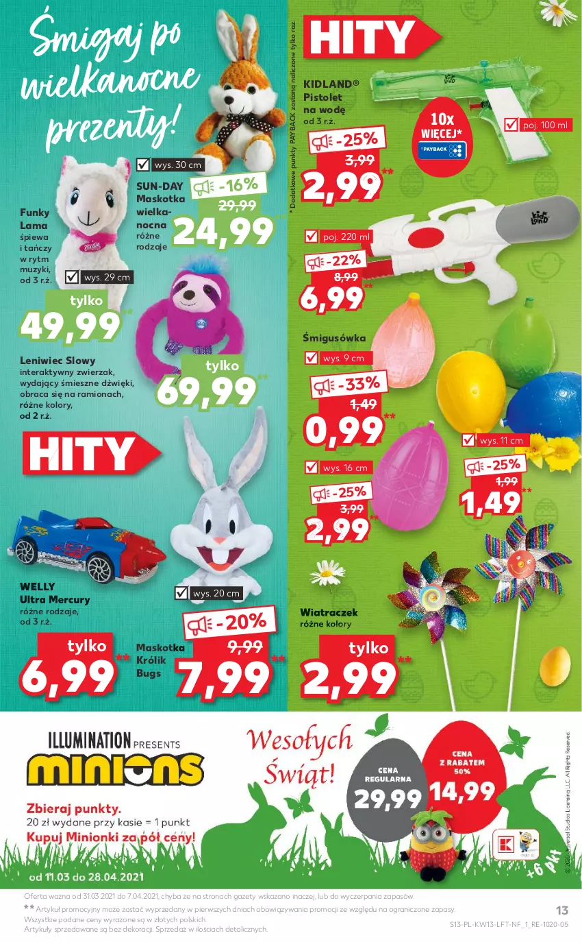 Gazetka promocyjna Kaufland - OFERTA TYGODNIA - ważna 31.03 do 07.04.2021 - strona 13 - produkty: Gra, Królik, Pistolet, Tera