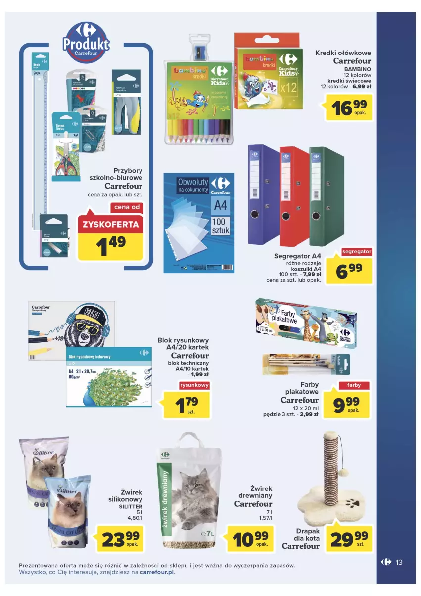 Gazetka promocyjna Carrefour - Gazetka Marka Carrefour - ważna 08.03 do 19.03.2022 - strona 13 - produkty: Biuro, Drapak, Fa, Kosz