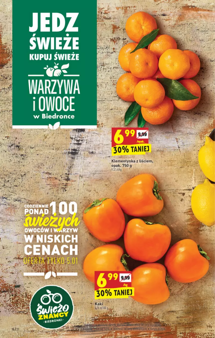 Gazetka promocyjna Biedronka - W tym tygodniu - ważna 05.01 do 12.01.2022 - strona 10 - produkty: Dron, Kaki, Owoce, Warzywa, Warzywa i owoce