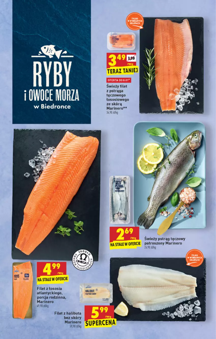 Gazetka promocyjna Biedronka - W tym tygodniu - ważna 05.01 do 12.01.2022 - strona 17 - produkty: Halibut, Por, Pstrąg, Pstrąg tęczowy, Sos, Tera