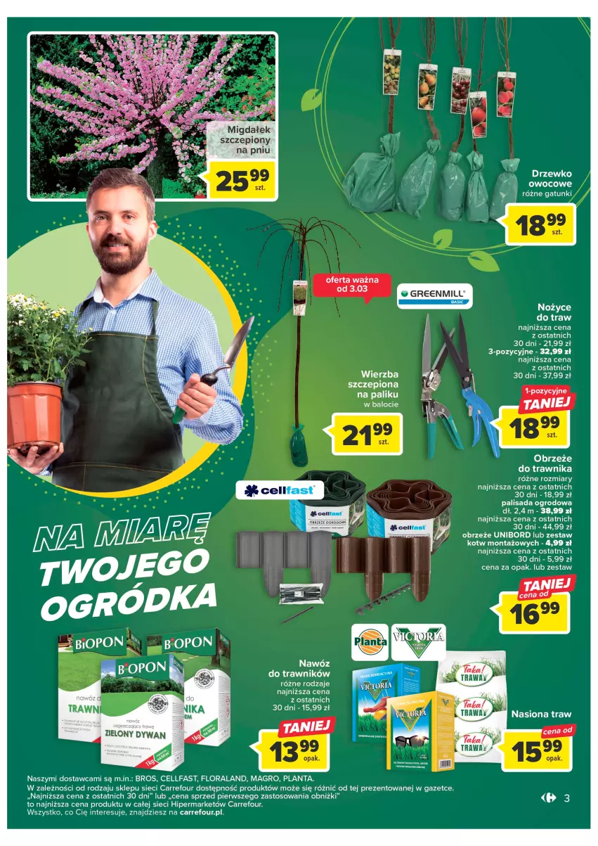 Gazetka promocyjna Carrefour - Gazetka Wiosna w ogródku - ważna 28.02 do 11.03.2023 - strona 5 - produkty: Fa, Flora, Koc, Nawóz, Noż, Nożyce, O nas