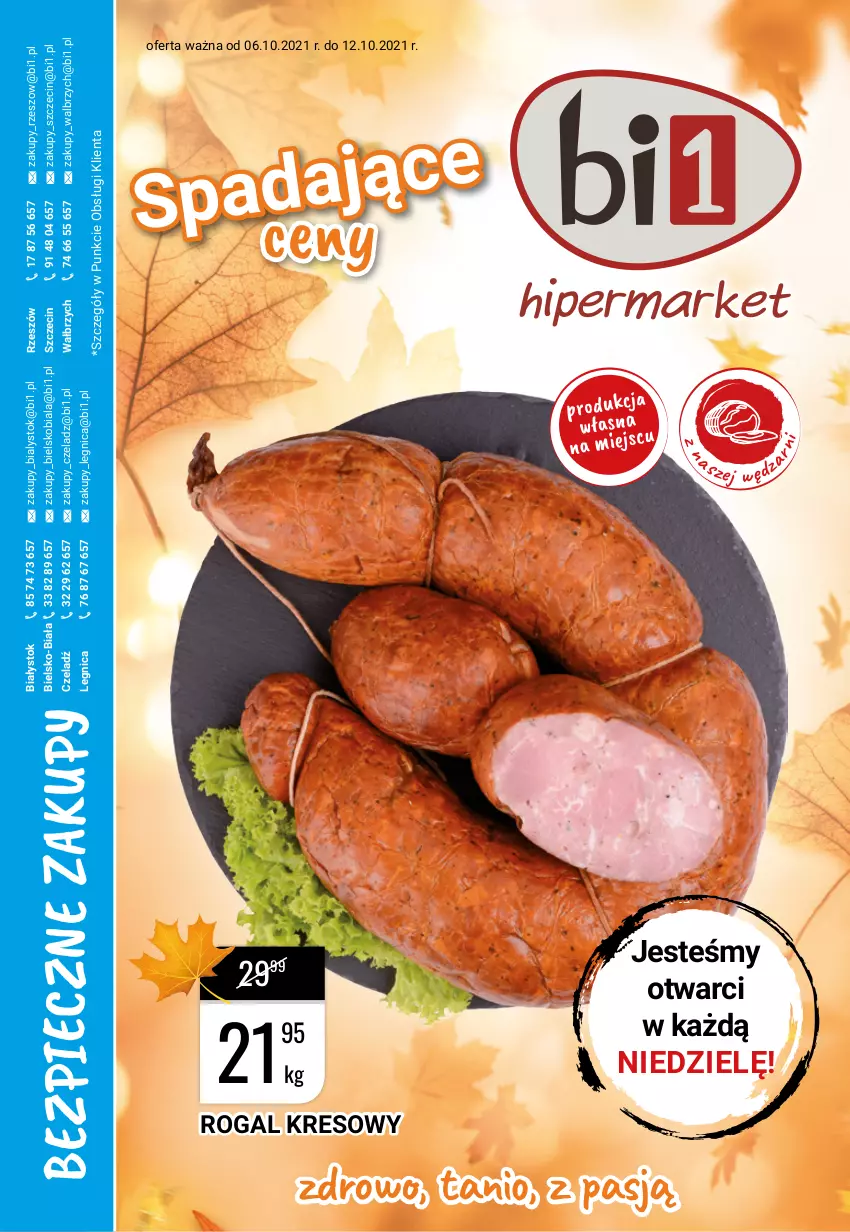 Gazetka promocyjna Bi1 - Spadające ceny - ważna 06.10 do 12.10.2021 - strona 1 - produkty: Piec, Rogal